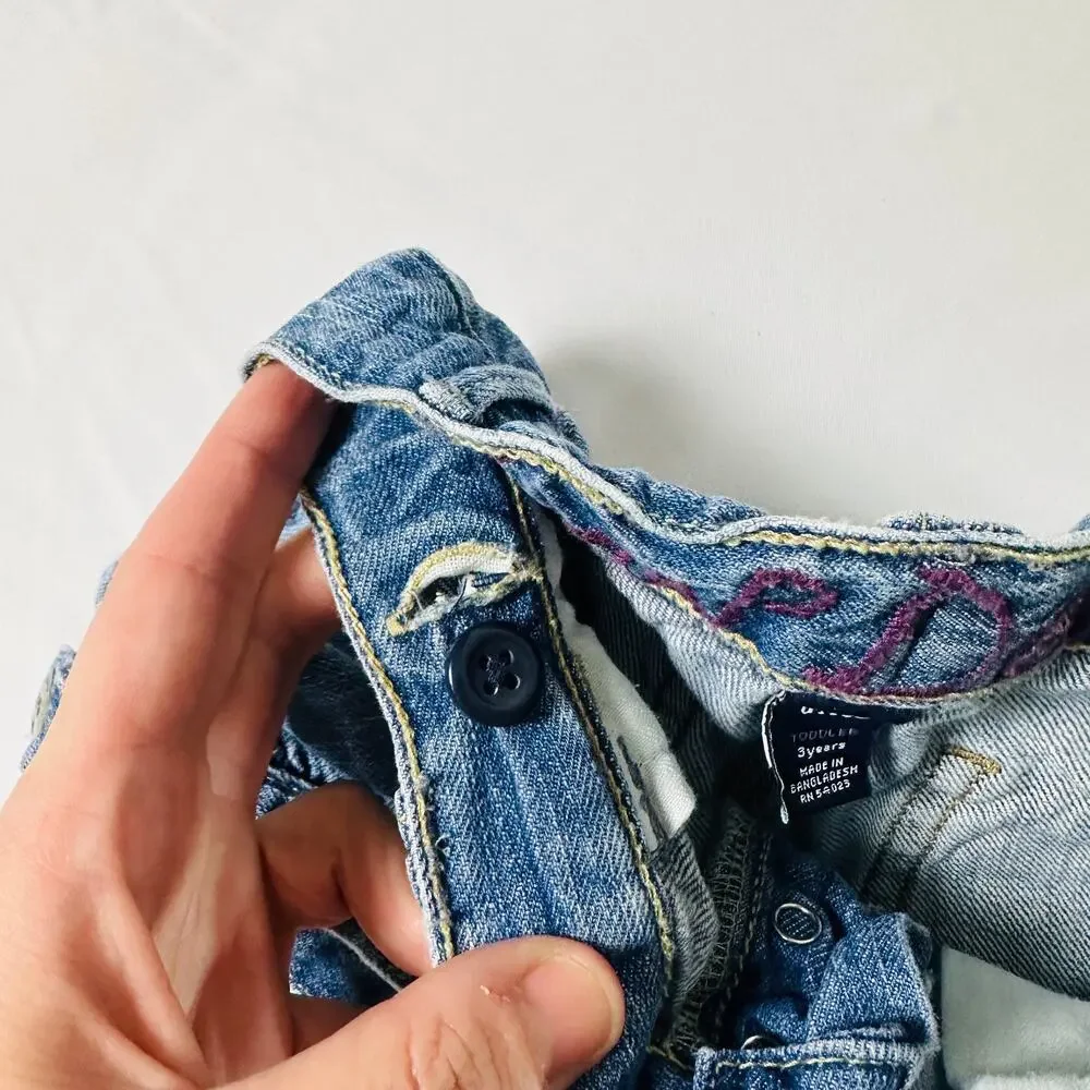 Vintage Y2K Gap Denim Shortie Shorts Sz 3T